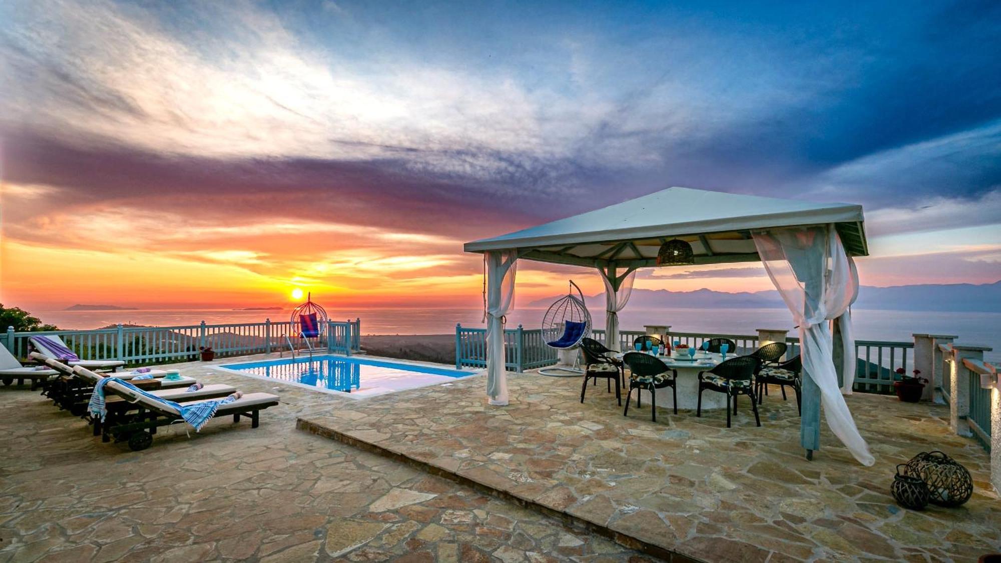 Villa Orizontas Corfu, Private Villa With Breathtaking Views Loutses Екстериор снимка