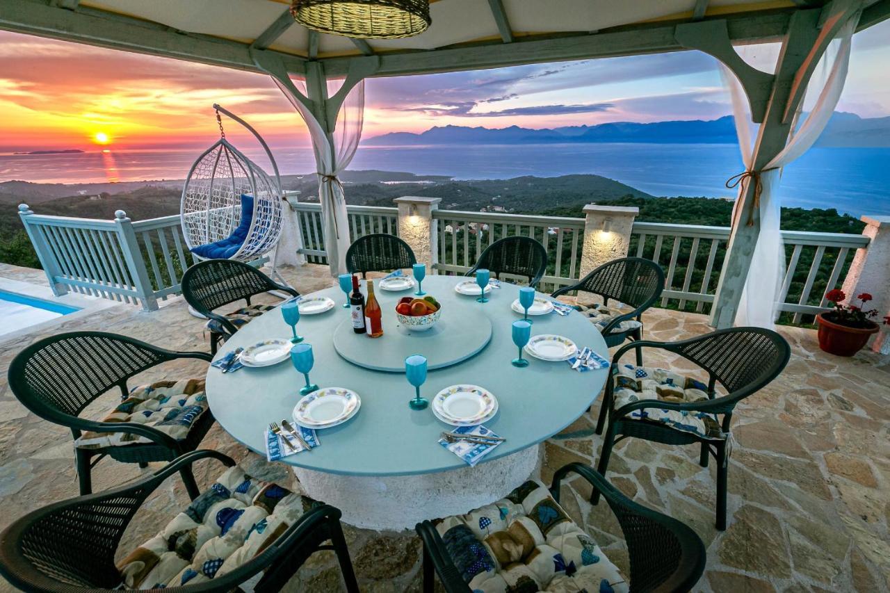Villa Orizontas Corfu, Private Villa With Breathtaking Views Loutses Екстериор снимка