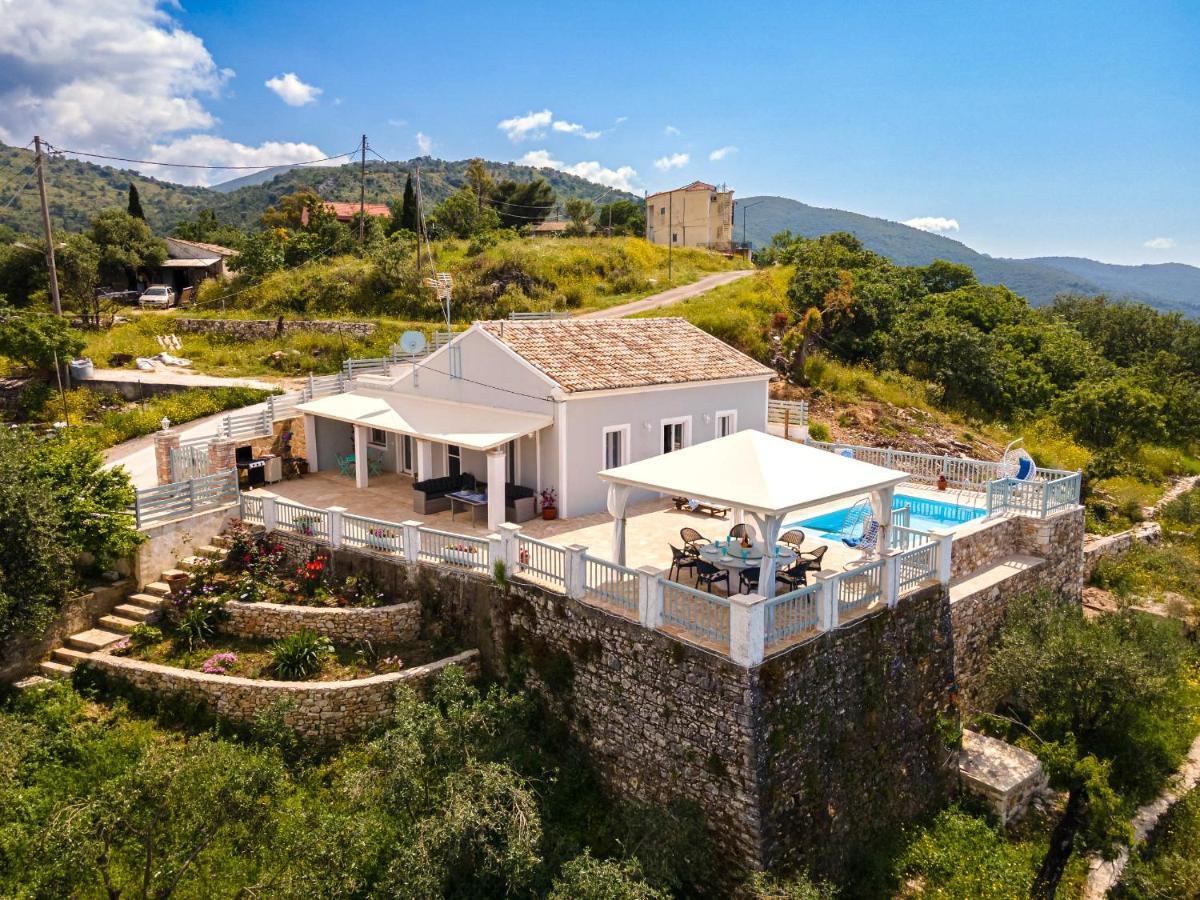 Villa Orizontas Corfu, Private Villa With Breathtaking Views Loutses Екстериор снимка