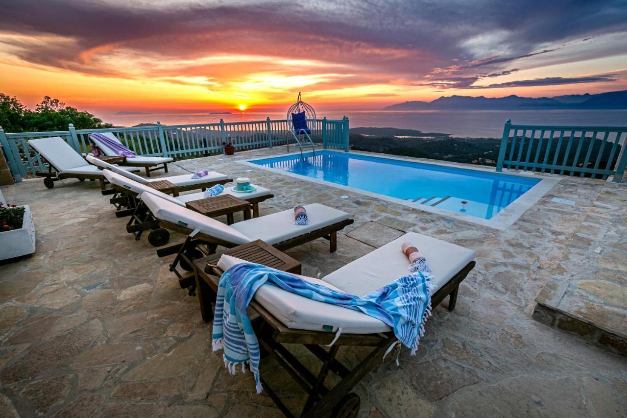 Villa Orizontas Corfu, Private Villa With Breathtaking Views Loutses Екстериор снимка