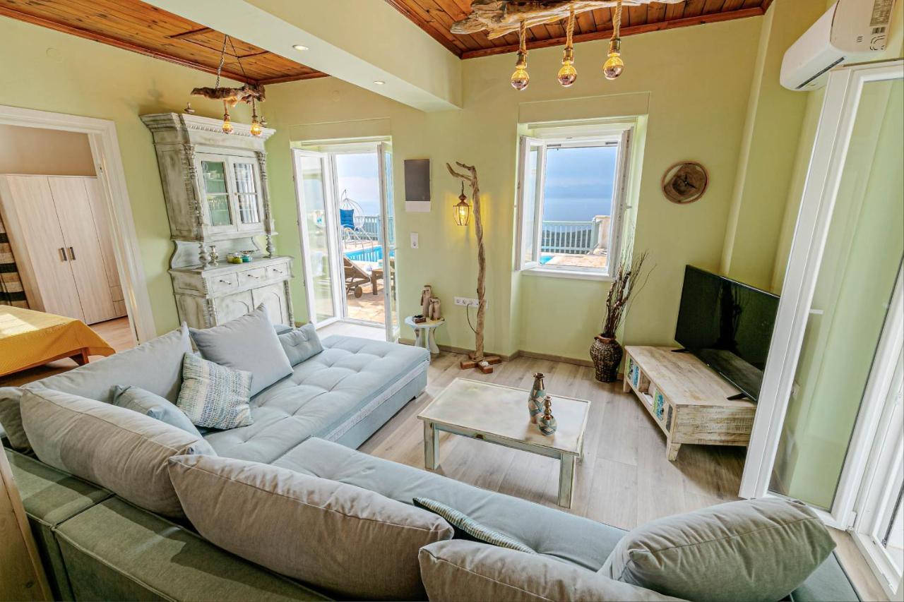 Villa Orizontas Corfu, Private Villa With Breathtaking Views Loutses Екстериор снимка