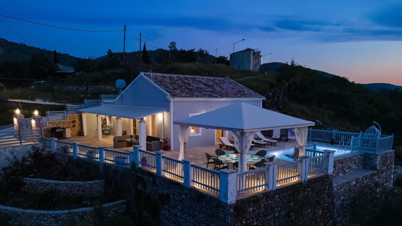 Villa Orizontas Corfu, Private Villa With Breathtaking Views Loutses Екстериор снимка